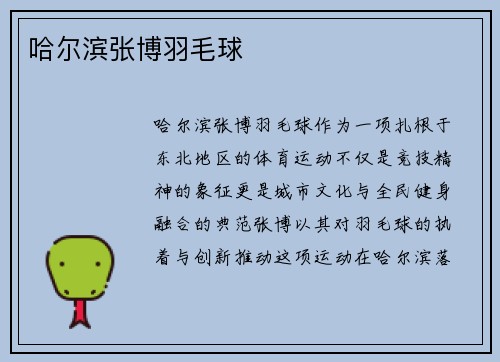 哈尔滨张博羽毛球